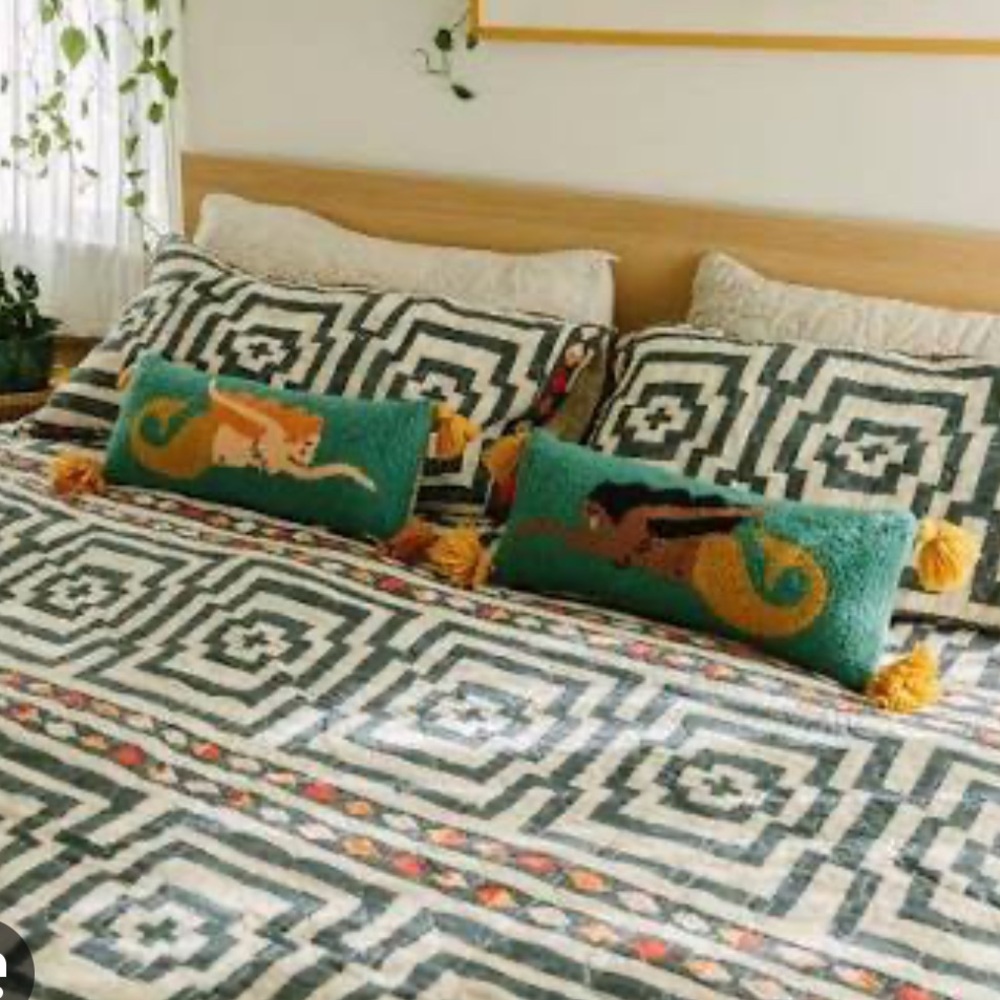 Jungalow Mermaid hook lumbar pillows